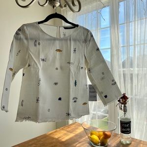 Zara printed blouse